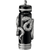 High Jewelry visible hour serpent décor pendant watch